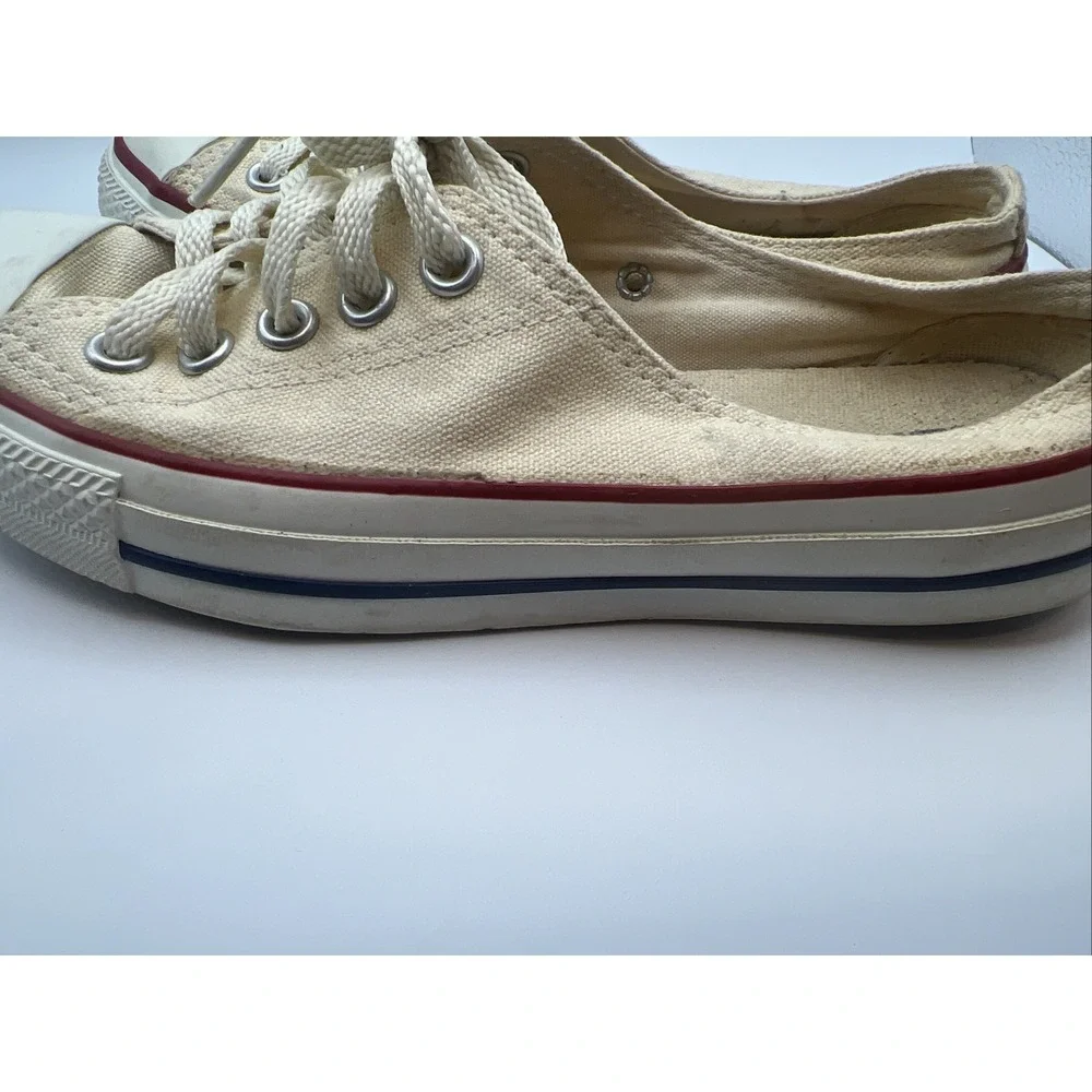 VTG Converse ALL☆Star Mule w/Laces Cream/White 1H672 US: Men's 5/Women's 7 EUC - Picture 10 of 11
